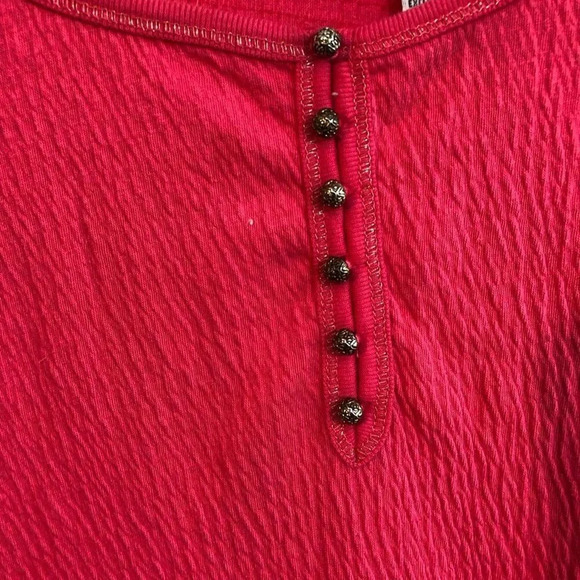 White Stag Red Textured Tunic Top Womens Plus Size Button Up Blouse Shirt - Picture 3 of 14